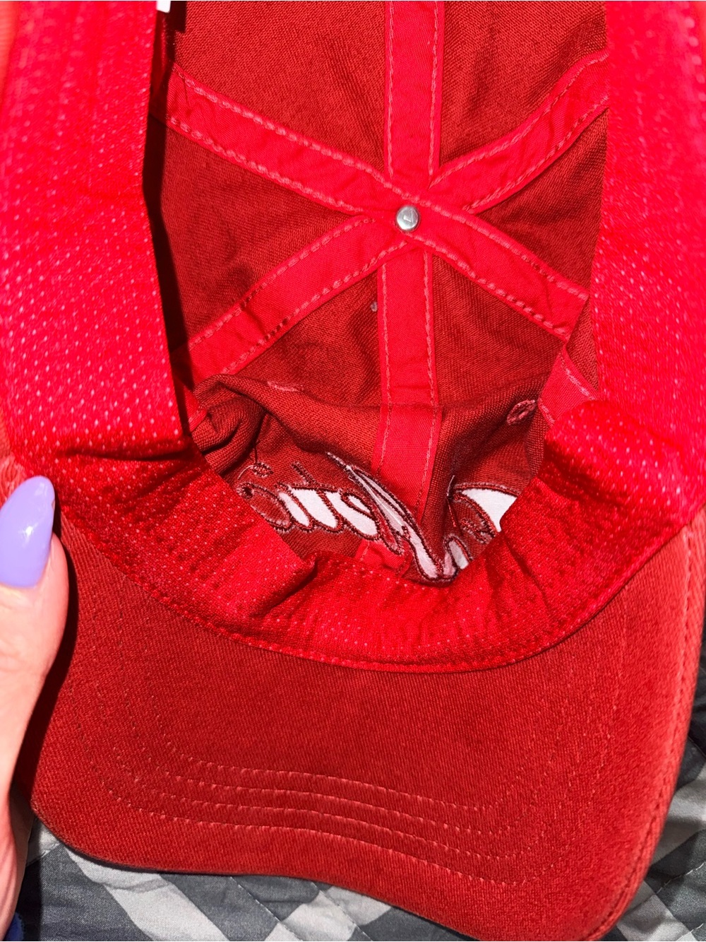 Fabletics Red Embroidered Baseball Cap - Picture 4 of 6